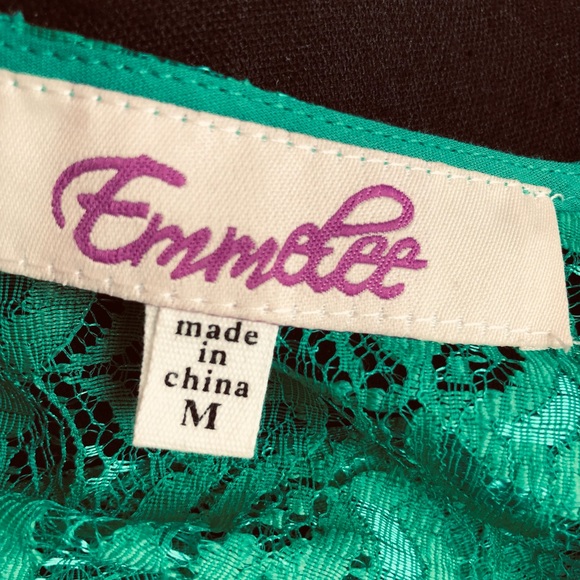 EMMELEE Green lace boutique blouse - Picture 3 of 6